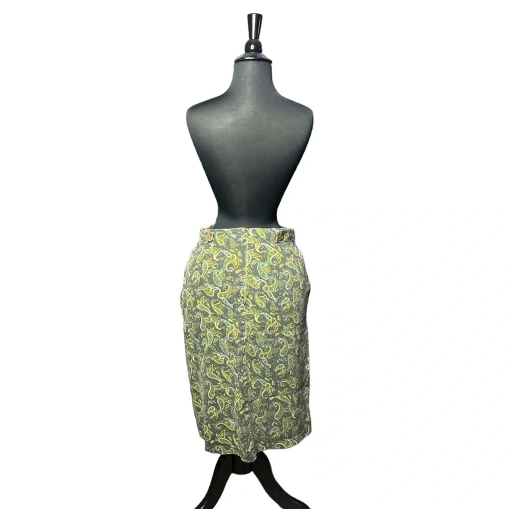 Vintage Denim Paisley Pattern Skirt - Picture 10 of 12
